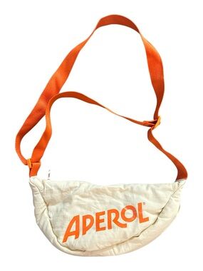 Aperol Branded White and Orange Crossbody Bag